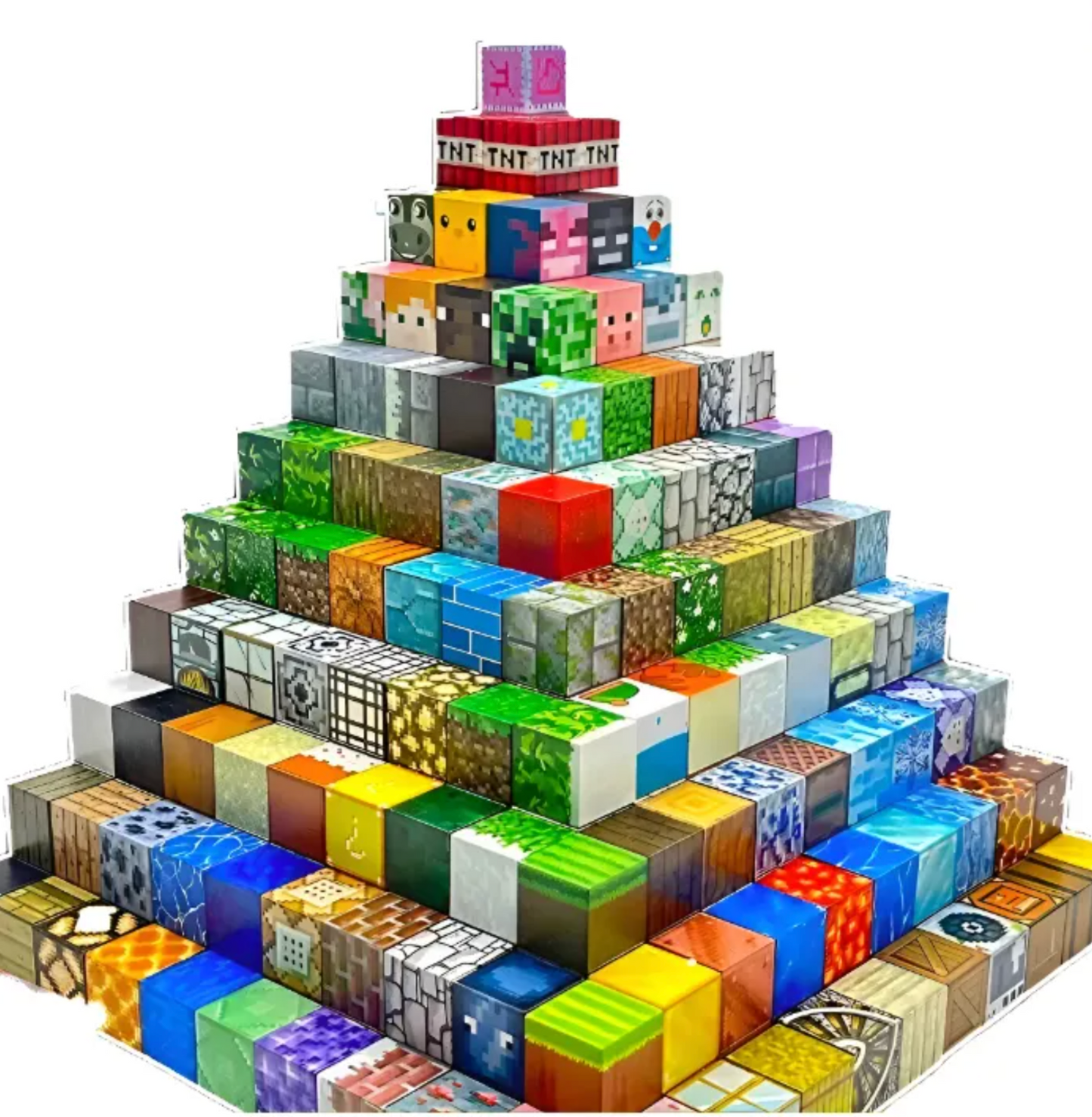 Kit Completo +75 Bloques Magnéticos de Construcción de Minecraft